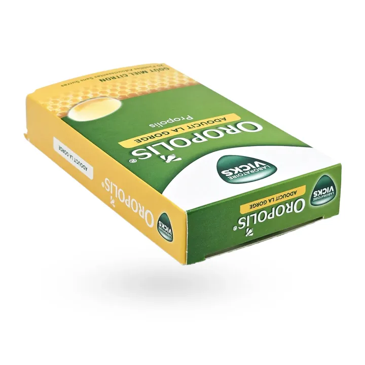 Oropolis Propolis miel citron sans sucres Vicks – Pastilles gorge dès 6 ans | Pharmacie en ligne