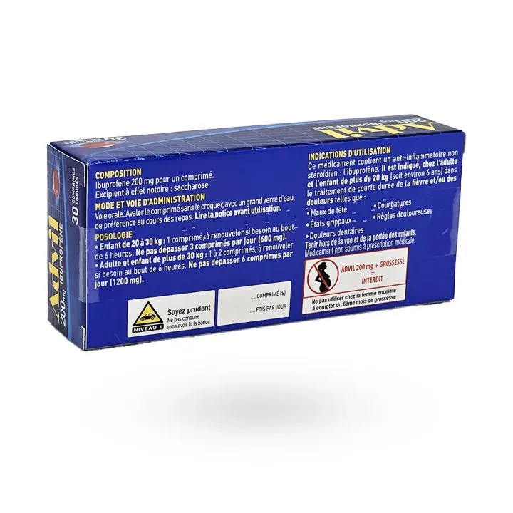 Advil 200 mg Ibuprofène – Douleurs & Fièvre Adulte et Enfant | Pharmacie en Ligne