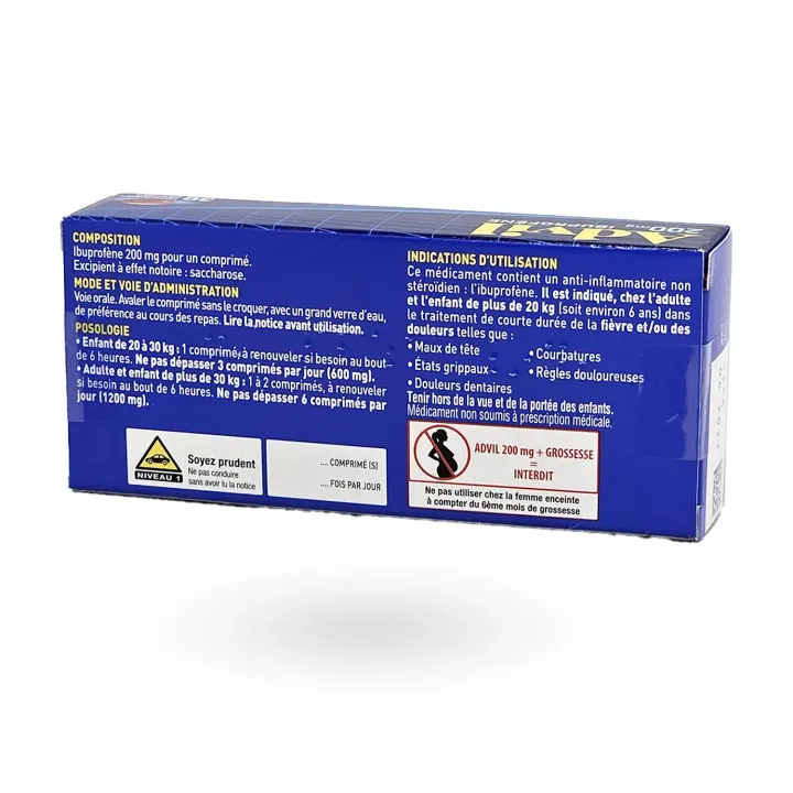 Advil 200 mg Ibuprofène – Douleurs & Fièvre Adulte et Enfant | Pharmacie en Ligne
