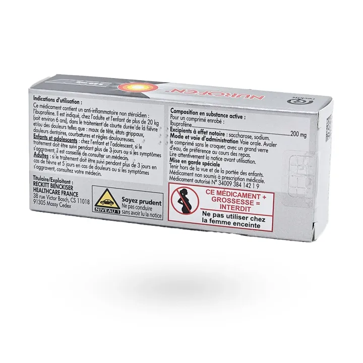 Nurofen 200 mg comprimé enrobé – Douleurs et fièvre | Pharmacie en ligne