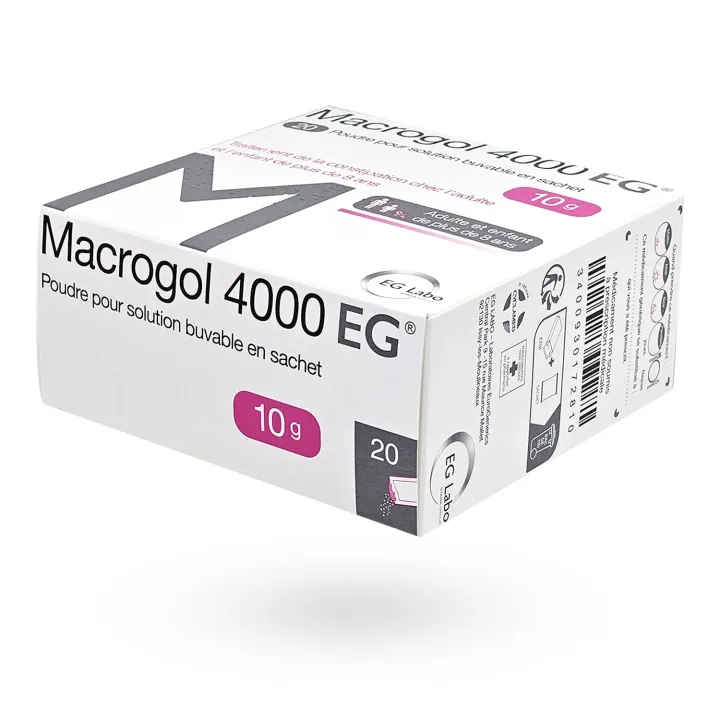 Macrogol 4000 EG 10 g 20 sachets – Laxatif osmotique constipation | Pharmacie en ligne