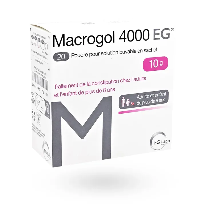 Macrogol 4000 EG 10 g 20 sachets – Laxatif osmotique constipation | Pharmacie en ligne