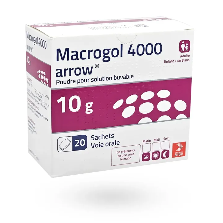 Macrogol 4000 ARROW 10 g 20 sachets – Laxatif osmotique constipation | Pharmacie en ligne