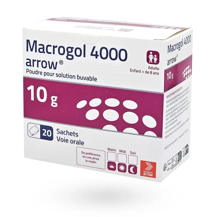 Macrogol 4000 ARROW 10 g 20 sachets – Laxatif osmotique constipation | Pharmacie en ligne