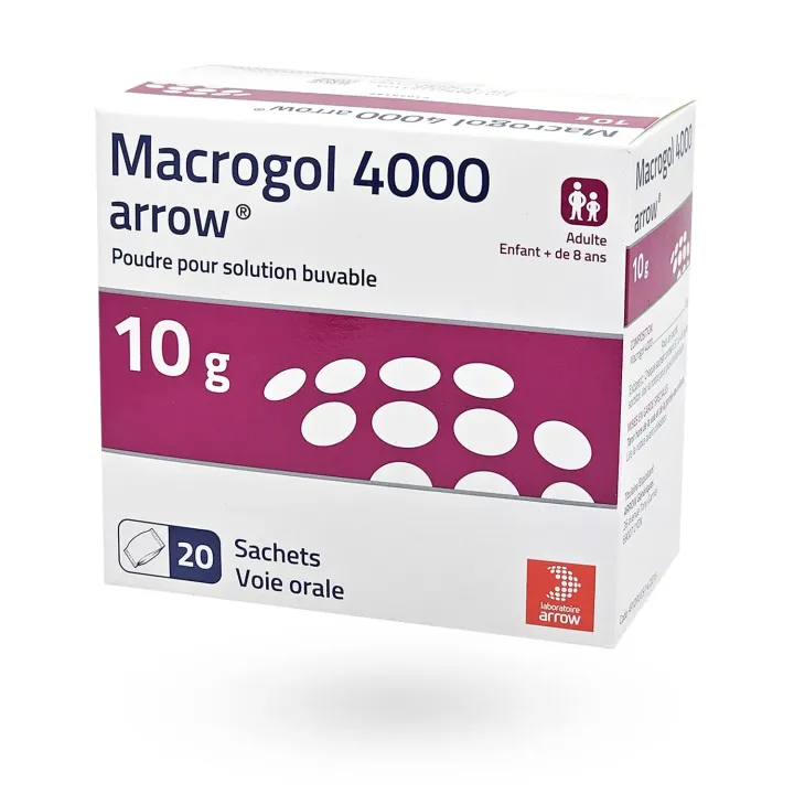 Macrogol 4000 ARROW 10 g 20 sachets – Laxatif osmotique constipation | Pharmacie en ligne