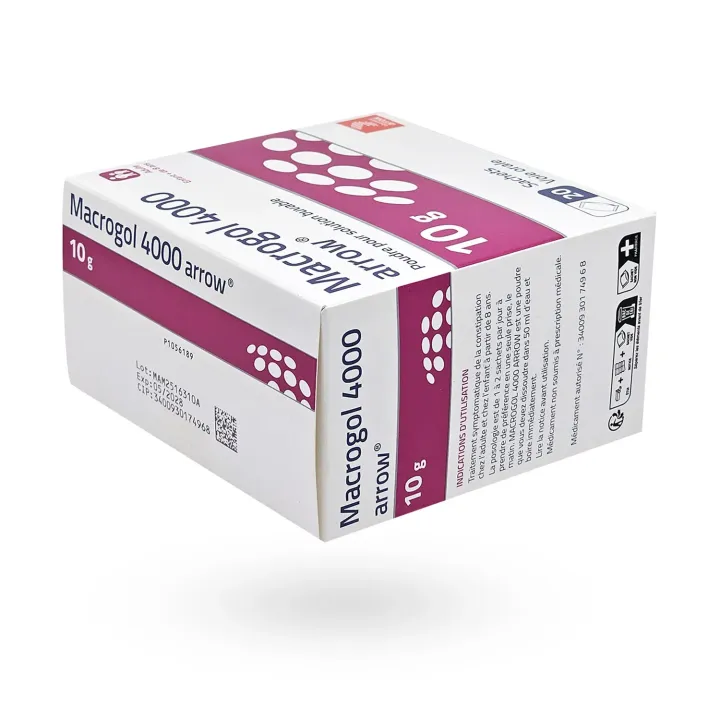 Macrogol 4000 ARROW 10 g 20 sachets – Laxatif osmotique constipation | Pharmacie en ligne