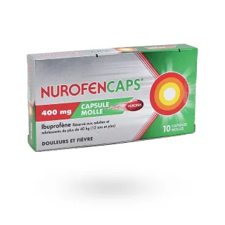 NurofenCaps 400 mg ibuprofène 10 capsules molles