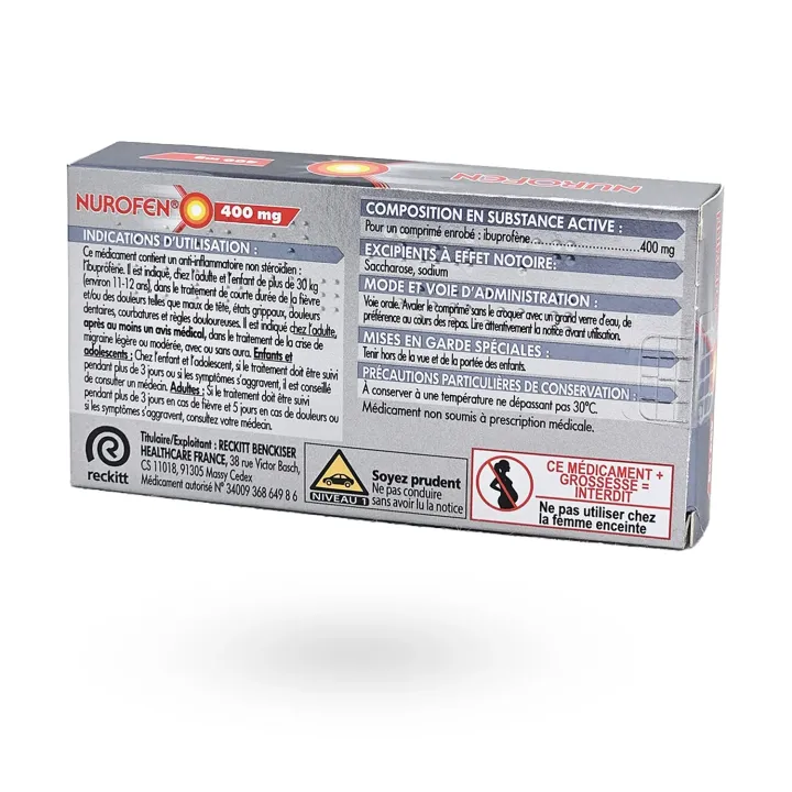 Nurofen Ibuprofène 400 mg Comprimés – Douleurs, Fièvre & Migraine | Pharmacie en Ligne