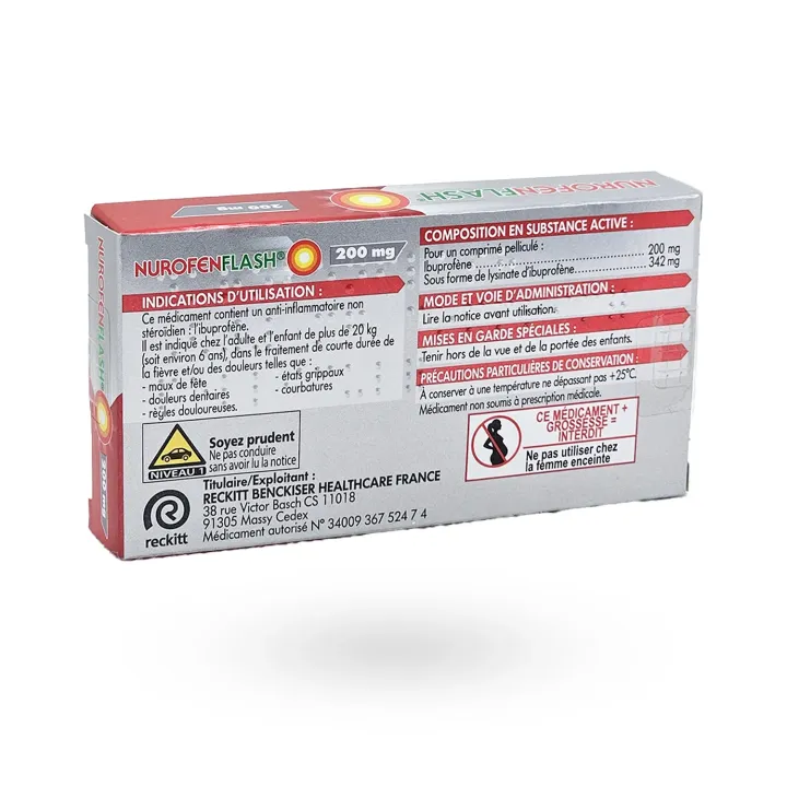 Nurofenflash 200 mg Ibuprofène – Douleurs & Fièvre | Pharmacie en Ligne