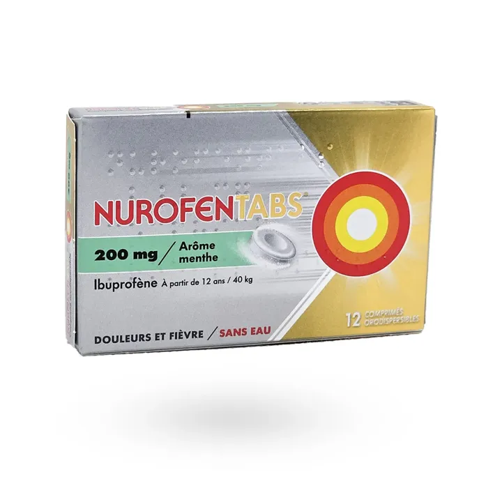 NurofenTabs 200 mg ibuprofène 12 comprimés orodispersibles menthe