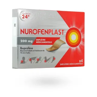 Nurofenplast 200 mg ibuprofène 4 emplâtres médicamenteux