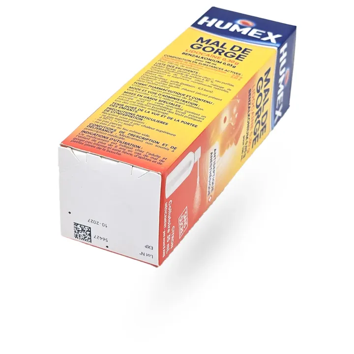 Humex Mal de Gorge Lidocaïne Collutoire Citron 35 ml | Pharmacie en ligne