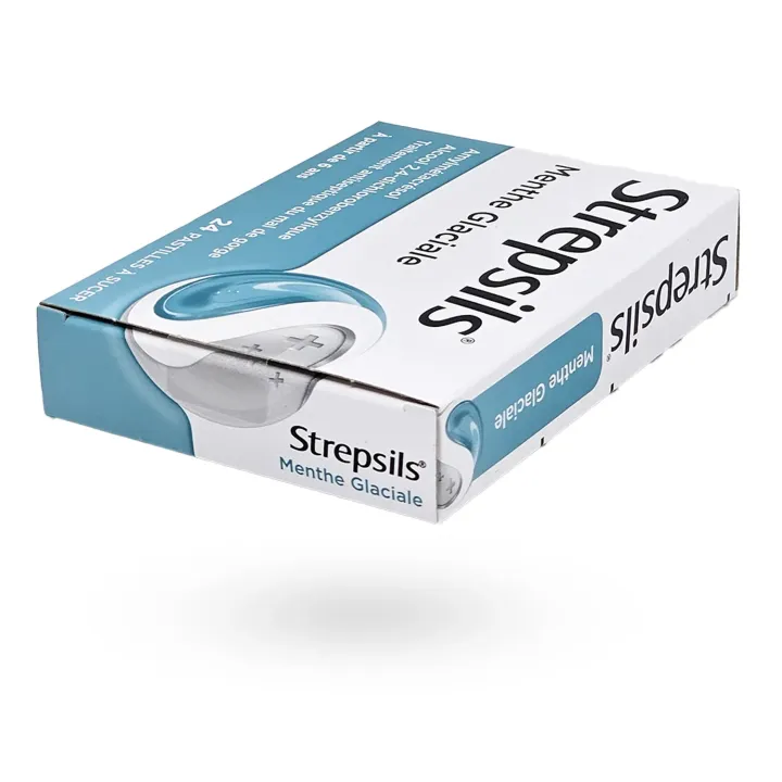 Strepsils menthe glaciale maux de gorge 24 pastilles à sucer | Pharmacie en ligne