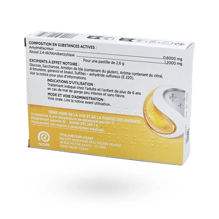 Strepsils miel citron maux de gorge 24 pastilles à sucer | Pharmacie en ligne