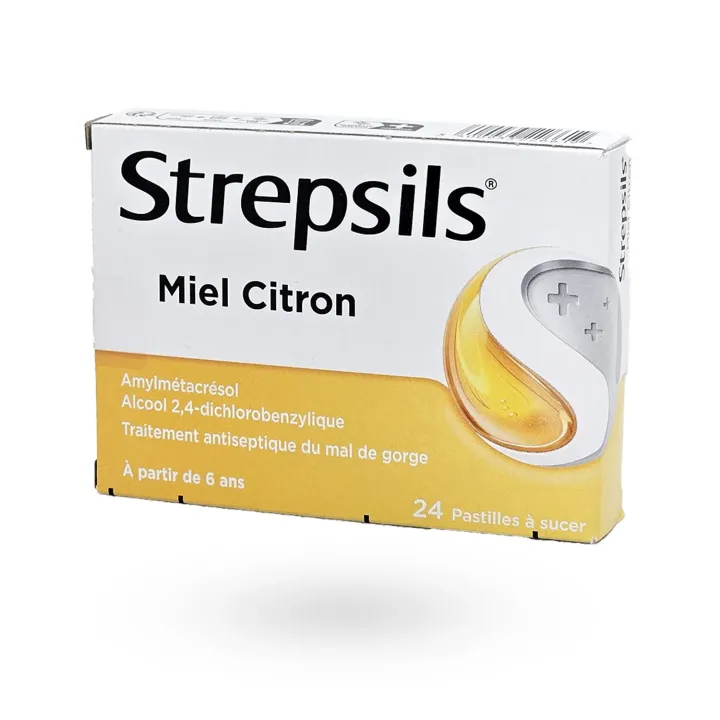 Strepsils miel citron maux de gorge 24 pastilles à sucer | Pharmacie en ligne