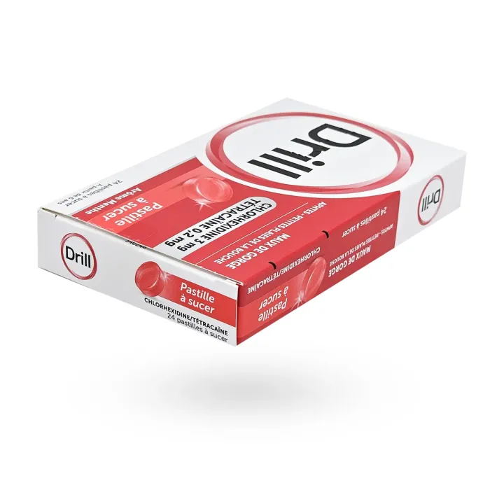 Drill Tétracaïne avec sucre – Pastilles maux de gorge | Pharmacie en ligne