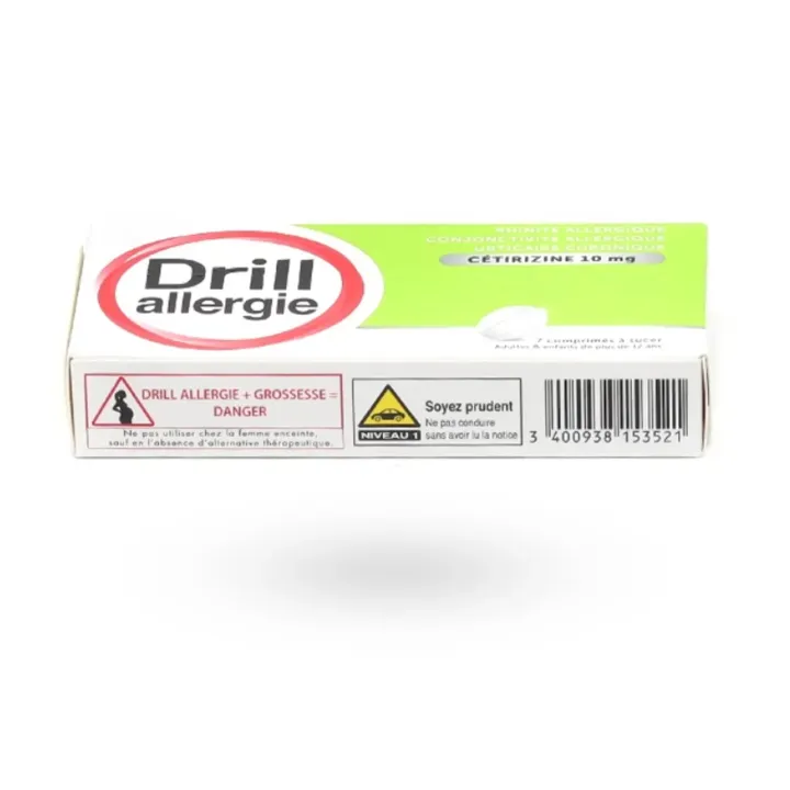Drill Allergie Cétirizine 10 mg – Traitement Allergies | Pharmacie en ligne