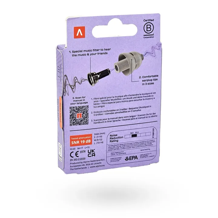 Alpine PartyPlug – Bouchons d’oreilles filtre musique concerts et festivals | Pharmacie en ligne