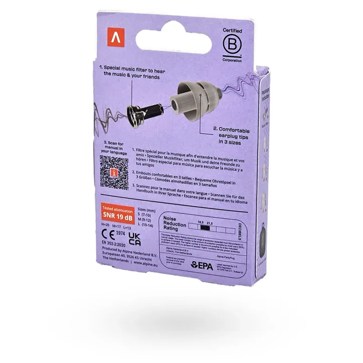 Alpine PartyPlug – Bouchons d’oreilles filtre musique concerts et festivals | Pharmacie en ligne