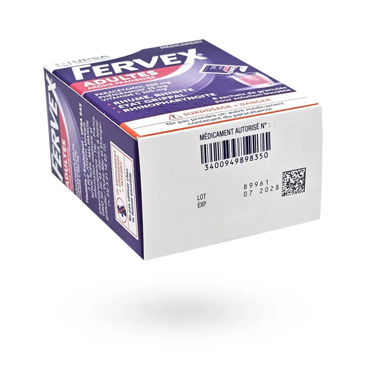 Fervex Adultes Framboise – Rhume, état grippal et fièvre | Pharmacie en ligne