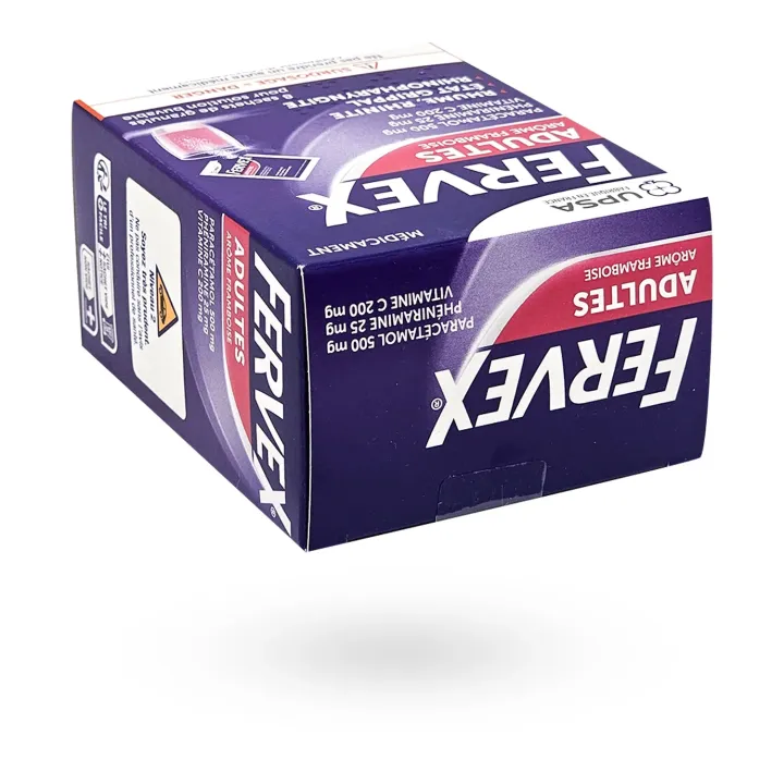 Fervex Adultes Framboise – Rhume, état grippal et fièvre | Pharmacie en ligne