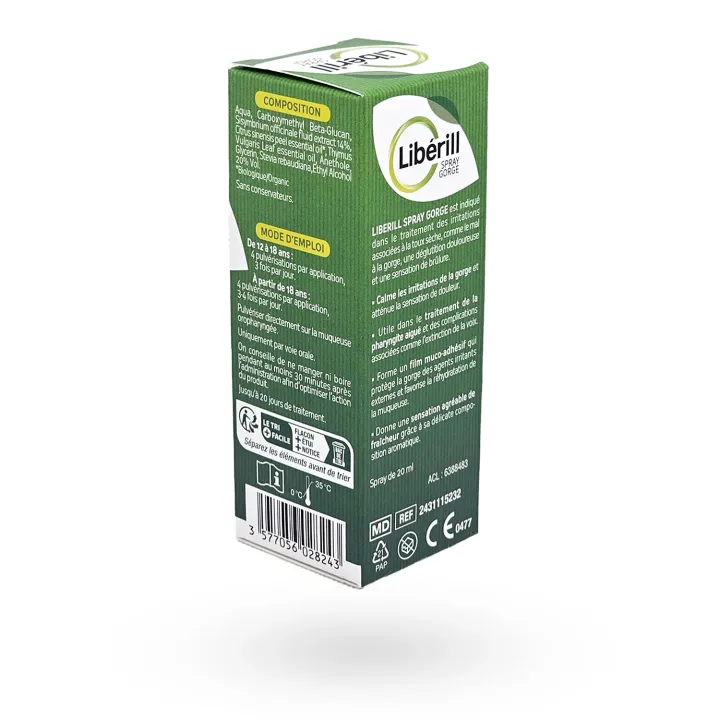 Libérill Spray Gorge Maux de Gorge 20 ml – Soulagement des irritations | Pharmacie en ligne