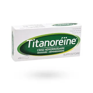 Titanoréïne crise hémorroïdaire 12 suppositoires