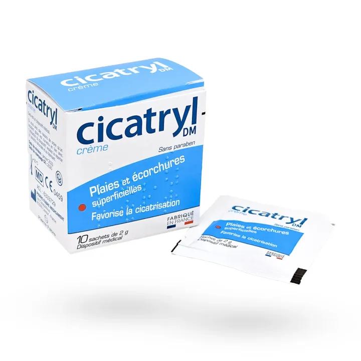 Cicatryl DM – Crème cicatrisante plaies superficielles (10 sachets) | Pharmacie en ligne