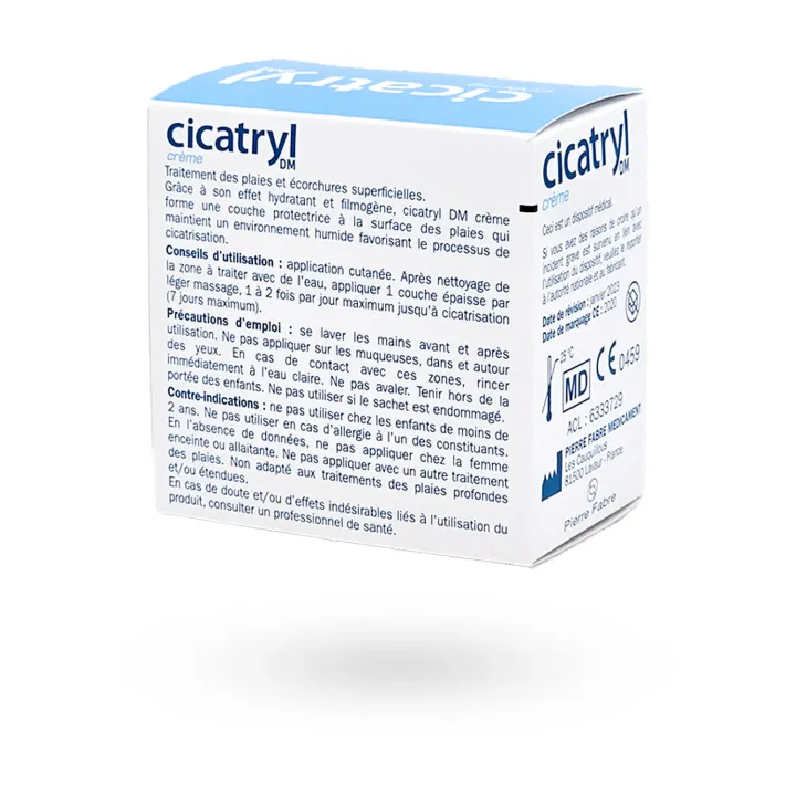 Cicatryl DM – Crème cicatrisante plaies superficielles (10 sachets) | Pharmacie en ligne
