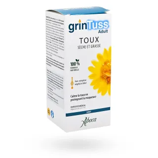 GrinTuss sirop adultes toux sèche et grasse 180 g