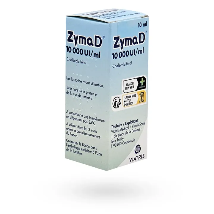 ZymaD 10000 Ul/ml flacon de 10 ml carences vitamines D | Pharmacie en ligne