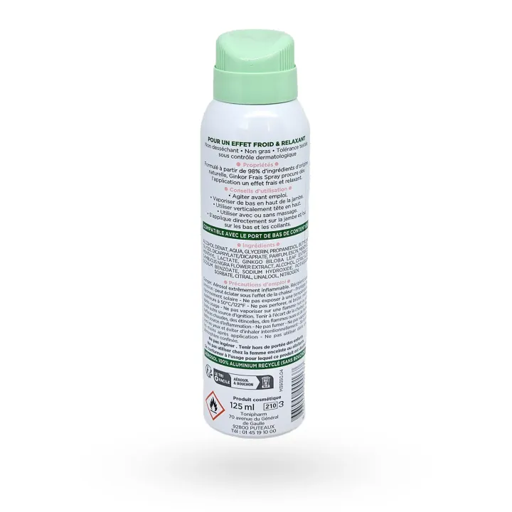 Ginkor Frais Spray Effet Froid Jambes Légères 125 ml | Pharmacie en ligne
