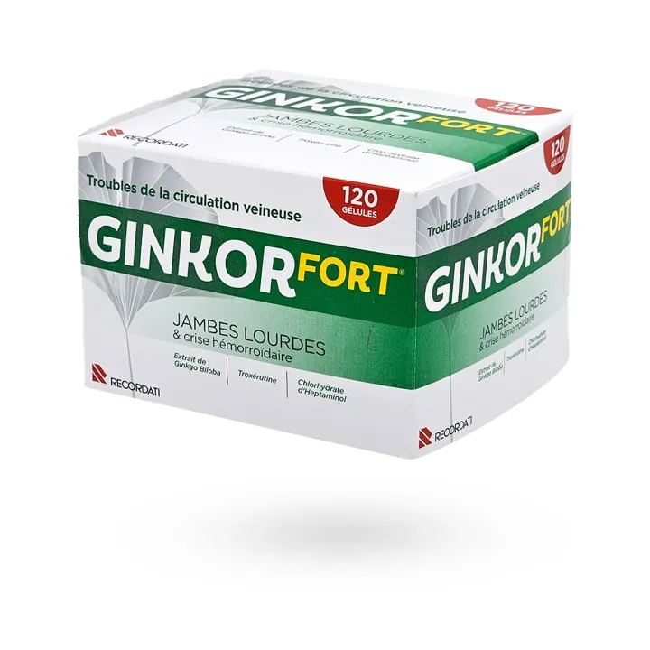 Ginkor Fort Hémorroïde Jambes Lourdes 120 Gélules | Pharmacie en ligne