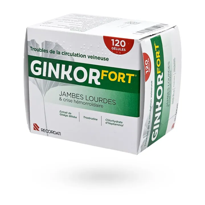 Ginkor Fort Hémorroïde Jambes Lourdes 120 Gélules | Pharmacie en ligne