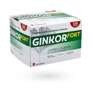 Ginkor fort hémorroïde jambes lourdes 120 gélules