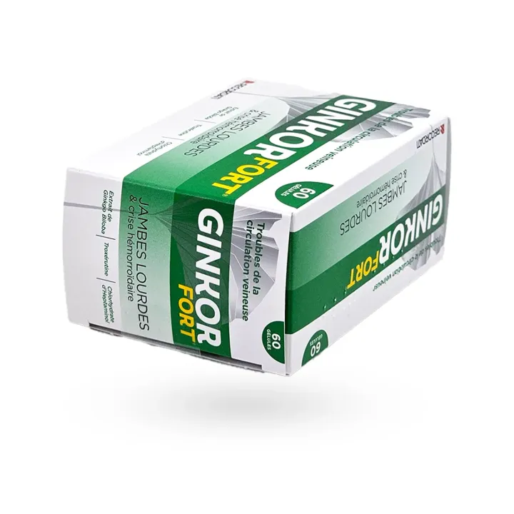 Ginkor Fort Hémorroïdes Jambes Lourdes 60 gélules | Pharmacie en ligne