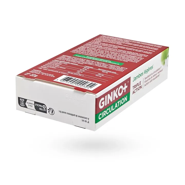 Ginko+ Circulation jambes légères Triple action 30 comprimés | Pharmacie en ligne