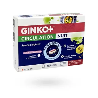 Ginko+ Circulation NUIT jambes légères triple action 60 comprimés