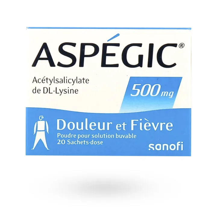 Aspégic 500 mg (20 sachets) – Douleur & Fièvre | Pharmacie en ligne