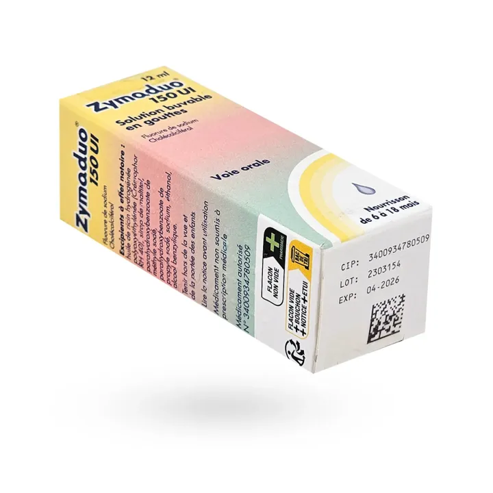 Zymaduo 150 UI nourrisson – Vitamine D3 et fluor | Pharmacie en ligne