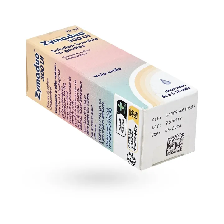 Zymaduo 300 UI nourrissons – Vitamine D3 et fluor bébé | Pharmacie en ligne