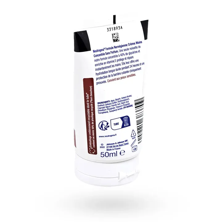 Neutrogena crème mains Formule Norvégienne sans parfum 50 ml - Lot de 2x50 ml | Pharmacie en ligne