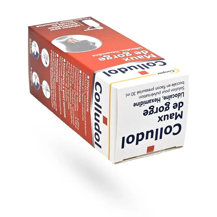 Colludol Maux de Gorge spray buccal 30 ml – Hexamidine Lidocaïne | Pharmacie en ligne