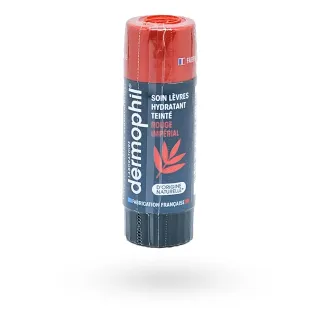 Stick lèvres Dermophil soin lèvres hydratant teinté Rouge impérial 4 g