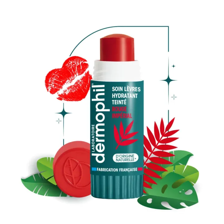 Dermophil Stick Lèvres Teinté Rouge impérial 4 g – Hydratation & Couleur | Pharmacie en ligne