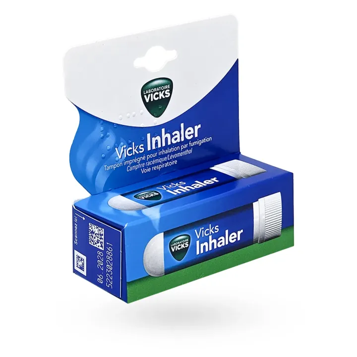Vicks Inhaler tampon imprégné – Décongestionnant nasal efficace contre le rhume | Pharmacie en ligne