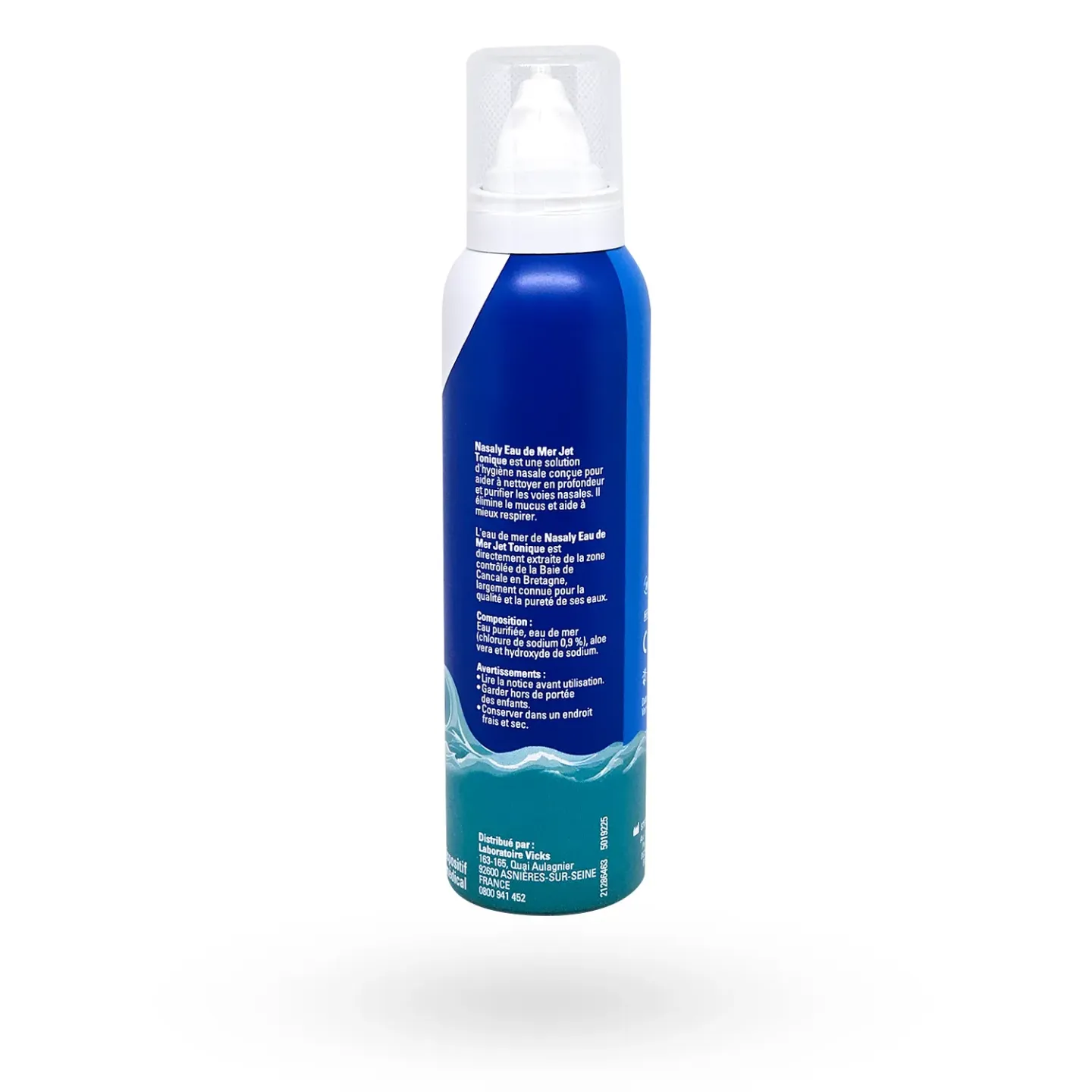 Spray Nasal Hygiène Jet Fort - Eau De Mer 100ml - Nettoyage Profond Des Fosses Nasales - Fabriqué En France