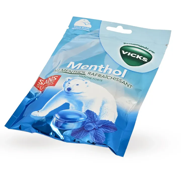 Vicks Bonbons Menthe Forte sans Sucre – Fraîcheur intense au menthol | Pharmacie en ligne
