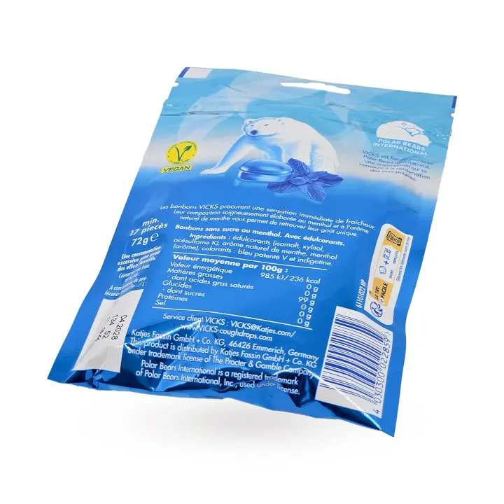 Vicks Bonbons Menthe Forte sans Sucre – Fraîcheur intense au menthol | Pharmacie en ligne