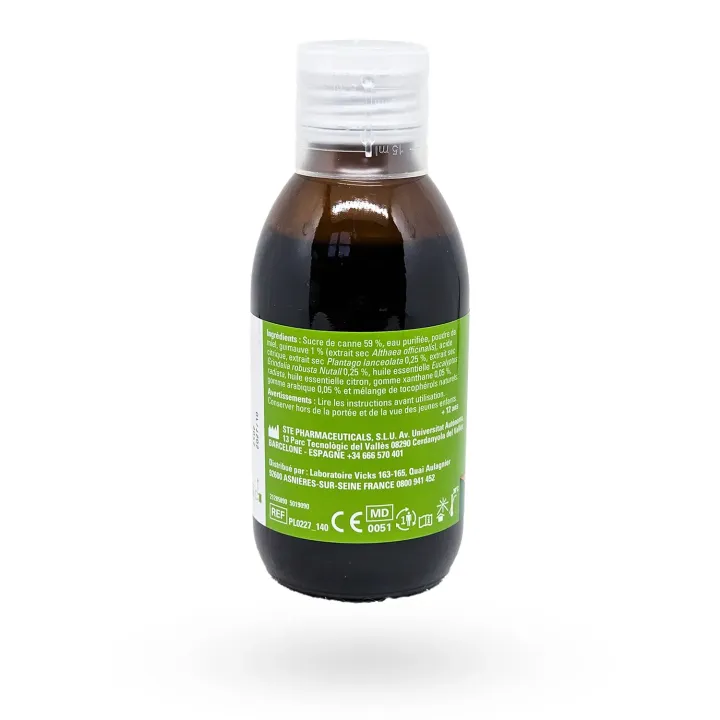 Vicks Toux Natura sirop toux sèche & grasse goût miel 140 ml – Soulagement naturel dès 12 ans | Pharmacie en ligne